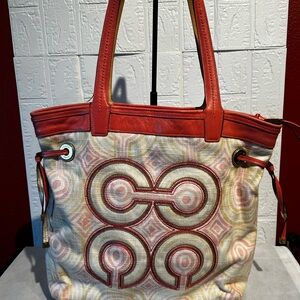 Coach Audrey Signature Op Art SwirlTote Bag